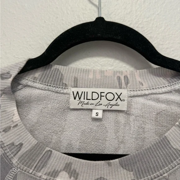 Wildfox Abstract Camo Gray Women's Sweatshirt Size Small - Picture 2 of 4